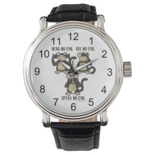 Tre kloka apor armbandsur