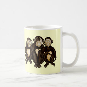 Tre kloka apor kaffemugg