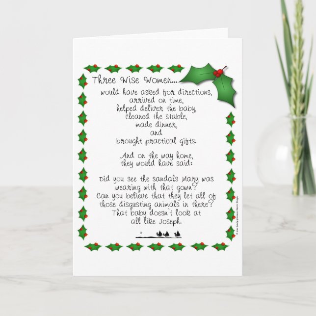 Tre kloka kvinnor helgkort (Framsida)