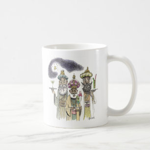 Tre kloka manar kaffemugg
