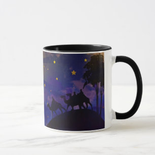 Tre kloka manar & mugg för julstjärnakaffe