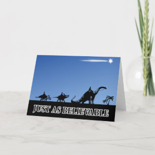 Tre kloka manar på dinosaurs helgkort