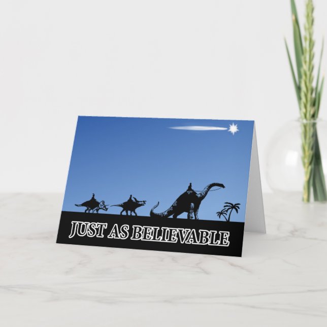 Tre kloka manar på dinosaurs helgkort (Framsida)