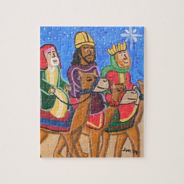 Tre kloka manar vid det Joel anderssonpussel Pussel (Vertikal)