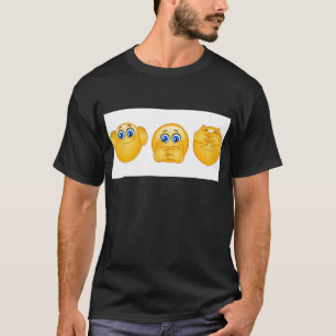tre kloka uttryckssymboler t-shirt
