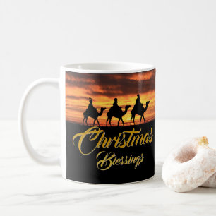 Tre kloka välsignelser för jul för kaffemugg
