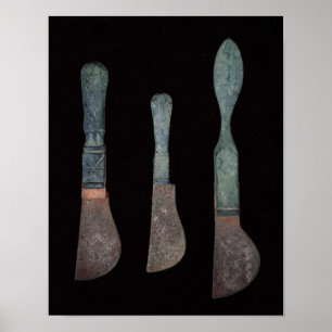 Tre Knivar från Pompeji, Roman, c.100 BC-79 AD Poster
