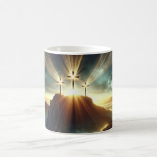 Tre Kor i ett Himmelskt landskap Kaffemugg