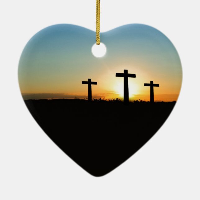 Tre kor julgransprydnad keramik (Baksidan)