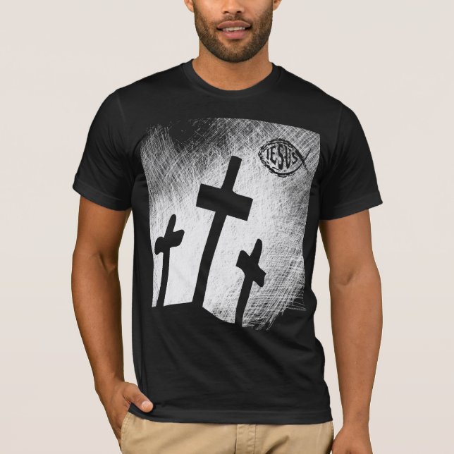 TRE KOR MED FISKT-TRÖJA T-SHIRT (Framsida)