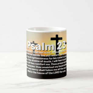 Tre Kor Psalm 23 Solnedgång Bible Verse Kaffemugg