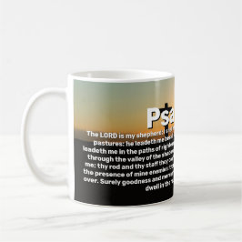 Tre Kor Psalm 23 Solnedgång Bible Verse Kaffemugg