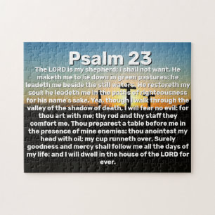 Tre Kor Psalm 23 Solnedgång Bible Verse Pussel