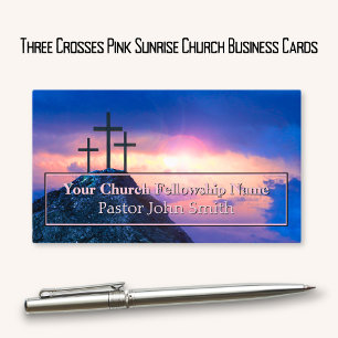 Tre Kor Rosa Sunrise Church Visitkort