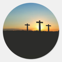 Tre kors solnedgång Jesus dekaler