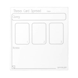 Tre-kortets Tarot Spread-Anteckningsblock (medium, Anteckningsblock