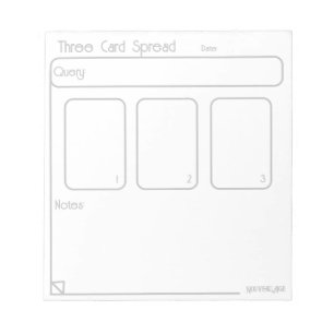 Tre-kortets Tarot Spread-Anteckningsblock (medium, Anteckningsblock