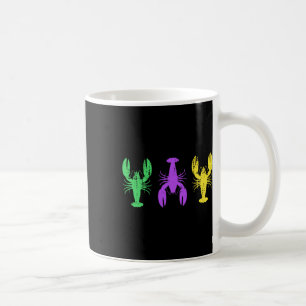 Tre Kräftor i Mardi Gras Färg New Orlea Kaffemugg