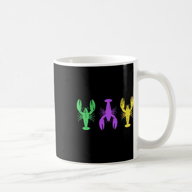Tre Kräftor i Mardi Gras Färg New Orlea Kaffemugg (Höger)