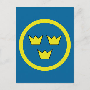Tre Krona Sverige Vykort