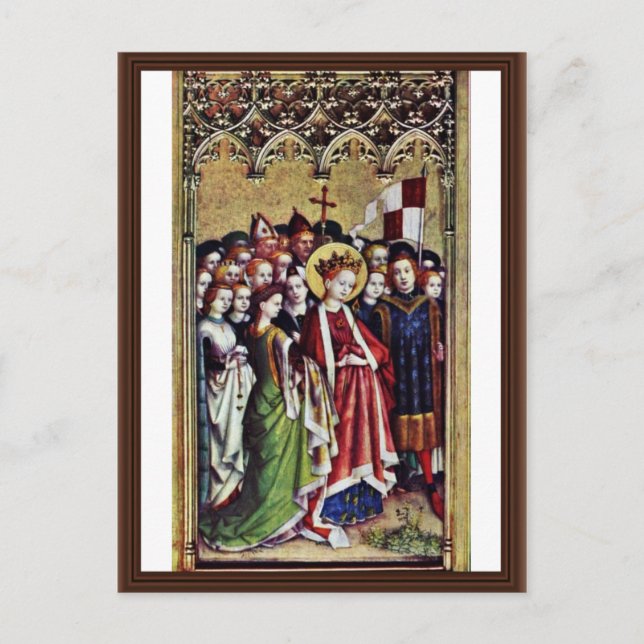 Tre Kung-altar innanför det Lämnat Vinge: St Ursul Vykort (Framsida)