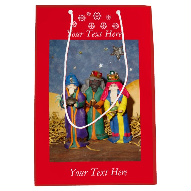 Tre kung-bärgåvor till baby Jesus christmas (Framsidan)