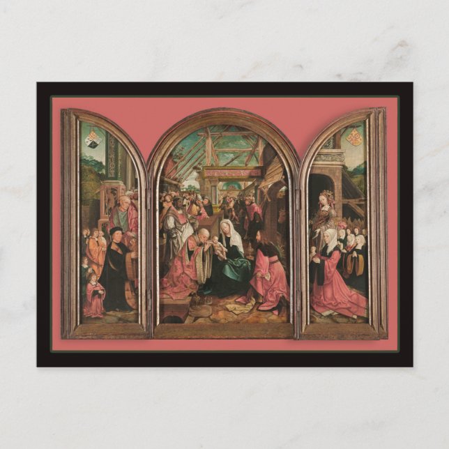 Tre Kung-gudstjänst Baby Jesus Vykort (Framsida)