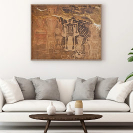 Tre Kung Petroglyph Mcconkie Ranch Utah Poster