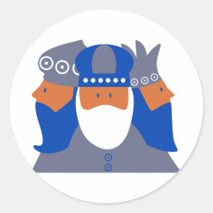 Tre Kung Runt Klistermärke