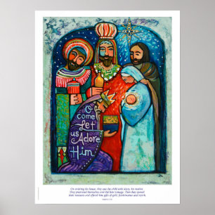 Tre kungjul affisch, Matthew 2:11verse Poster