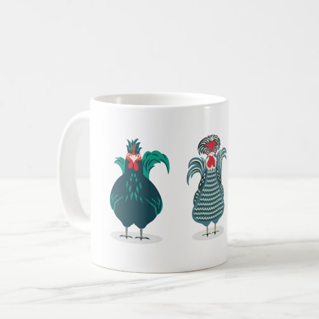 Tre kute-kycklingar kaffemugg (Framsida vänster)