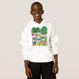 Tre kute vita valpar utomhus Äventyr i parker T Shirt
