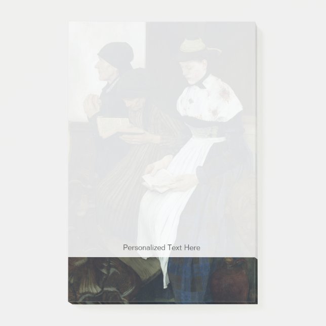 Tre kvinnor i kyrkan, 1882 post-it block (Framsida)