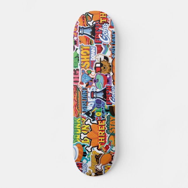 Tre kycklingben skateboard bräda 19,5 cm (Framsida)