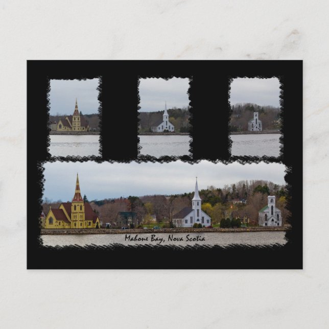 Tre kyrkorvykort vykort (Framsida)