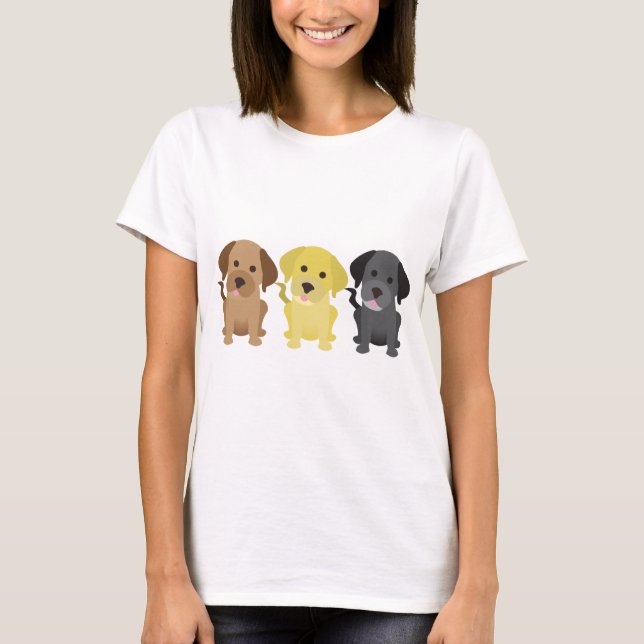 Tre Labrador Retrievers Tröja (Framsida)