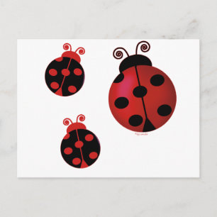 Tre Ladybugs Vykort