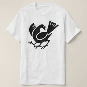 Tre lagd benen på ryggen kråka t-shirt