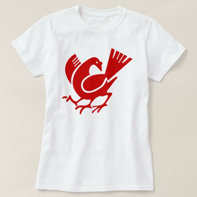 Tre lagd benen på ryggen kråka tee (Design framsida)