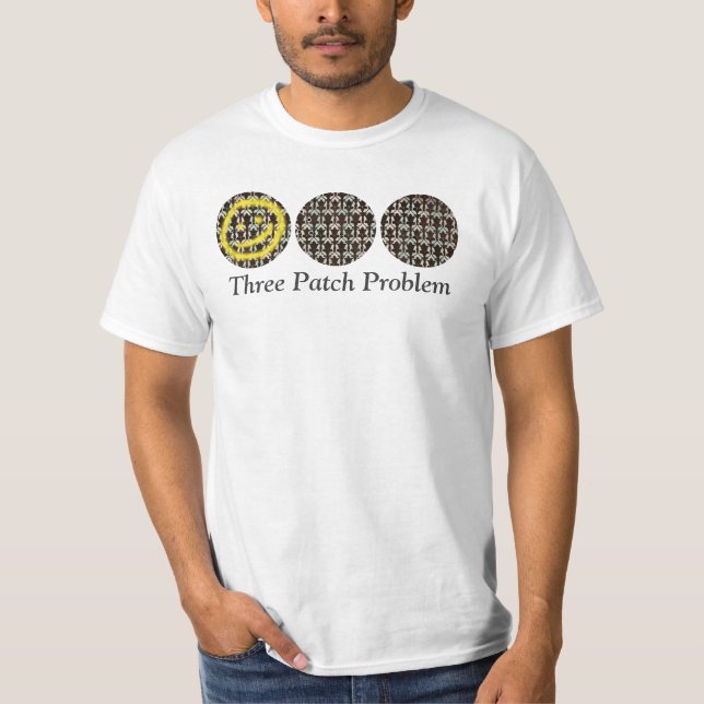 Tre lappar problem tee shirt (Framsida)