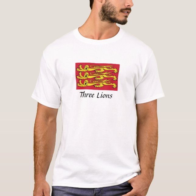 Tre Lejona England Standard T Shirt (Framsida)