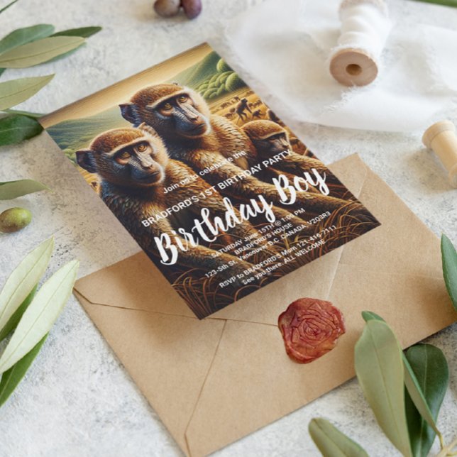 Tre lekande apor vykort (Skapare uppladdad)