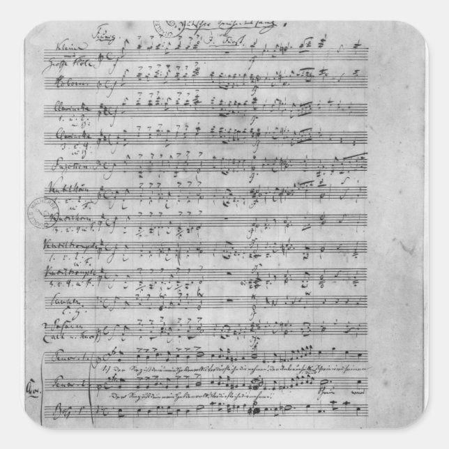 Tre Lieder Fyrkantigt Klistermärke (Framsida)