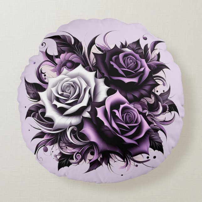 Tre Lila Ro Rund Kudde (Framsidan)