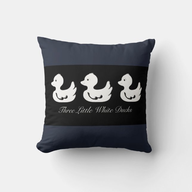 Tre lille White Ankor Polyester Dekorativ kudde (Framsida)
