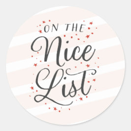 Tre Lista Jul Kuvert Klistermärke och Present Tagg