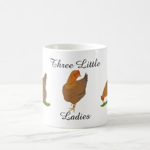 Tre lite damer - hönamugg kaffemugg