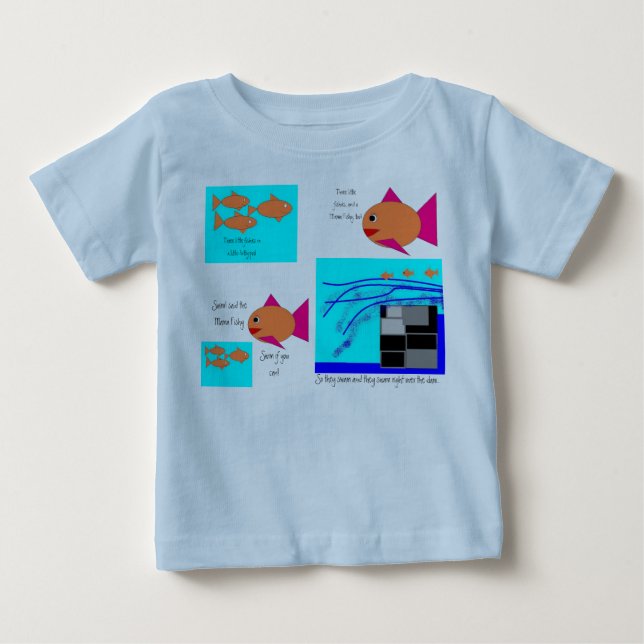Tre lite fiskar tee shirt (Framsida)
