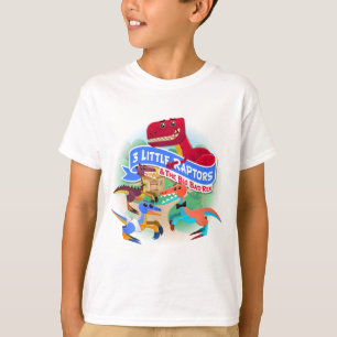 Tre lite rovfåglar & T-Rex pojke grundläggande T Shirt