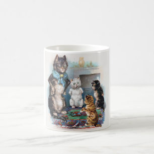 Tre Little Kittens och Mor, Louis Wain Kaffemugg